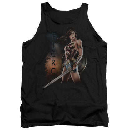 Wonder Woman Movie Fierce Mens Tank Top Shirt Black Officially Licensed