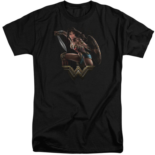 Wonder Woman Movie Fight Mens Tall T Shirt Black Officially Licensed