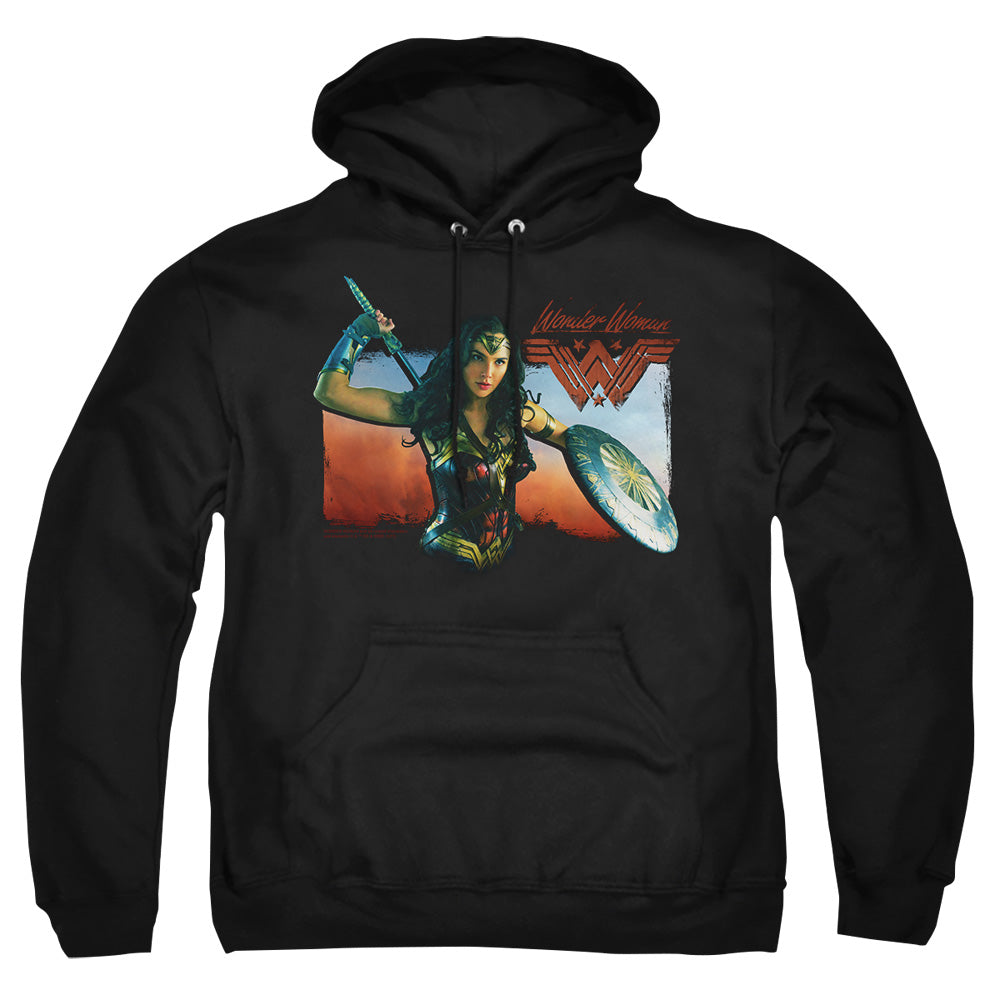 Wonder Woman Movie Warrior Woman Mens Hoodie Black Officially Licensed