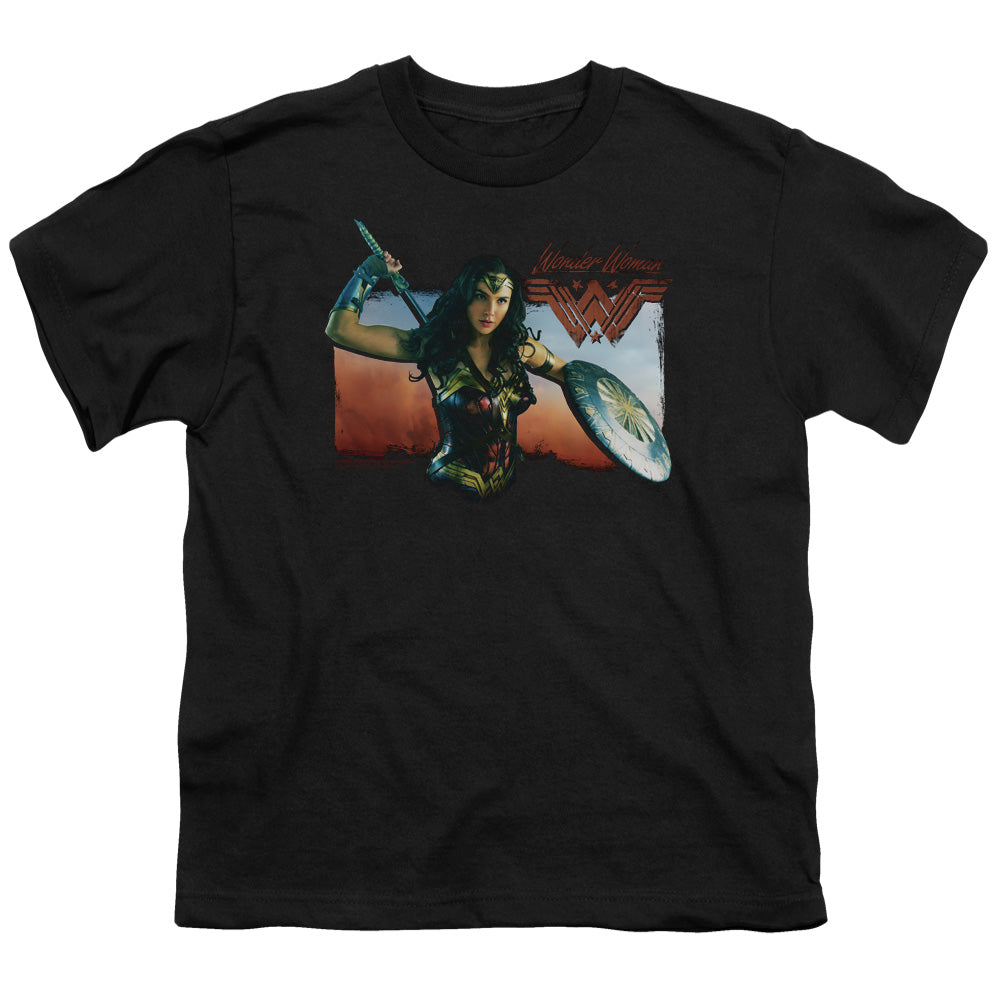 Wonder Woman Movie Warrior Woman Kids Youth T Shirt Black Officially Licensed
