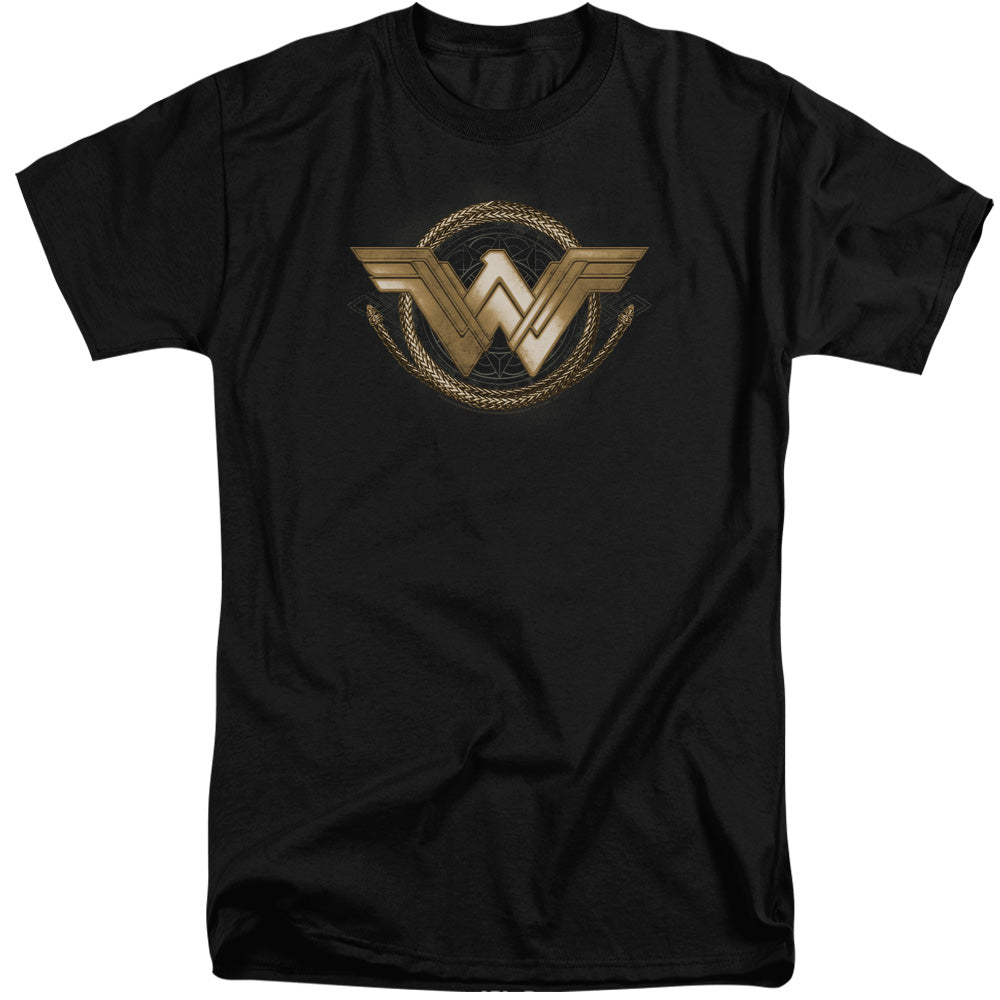 Wonder Woman Movie Lasso Logo Mens Tall T Shirt Black Officially Licensed