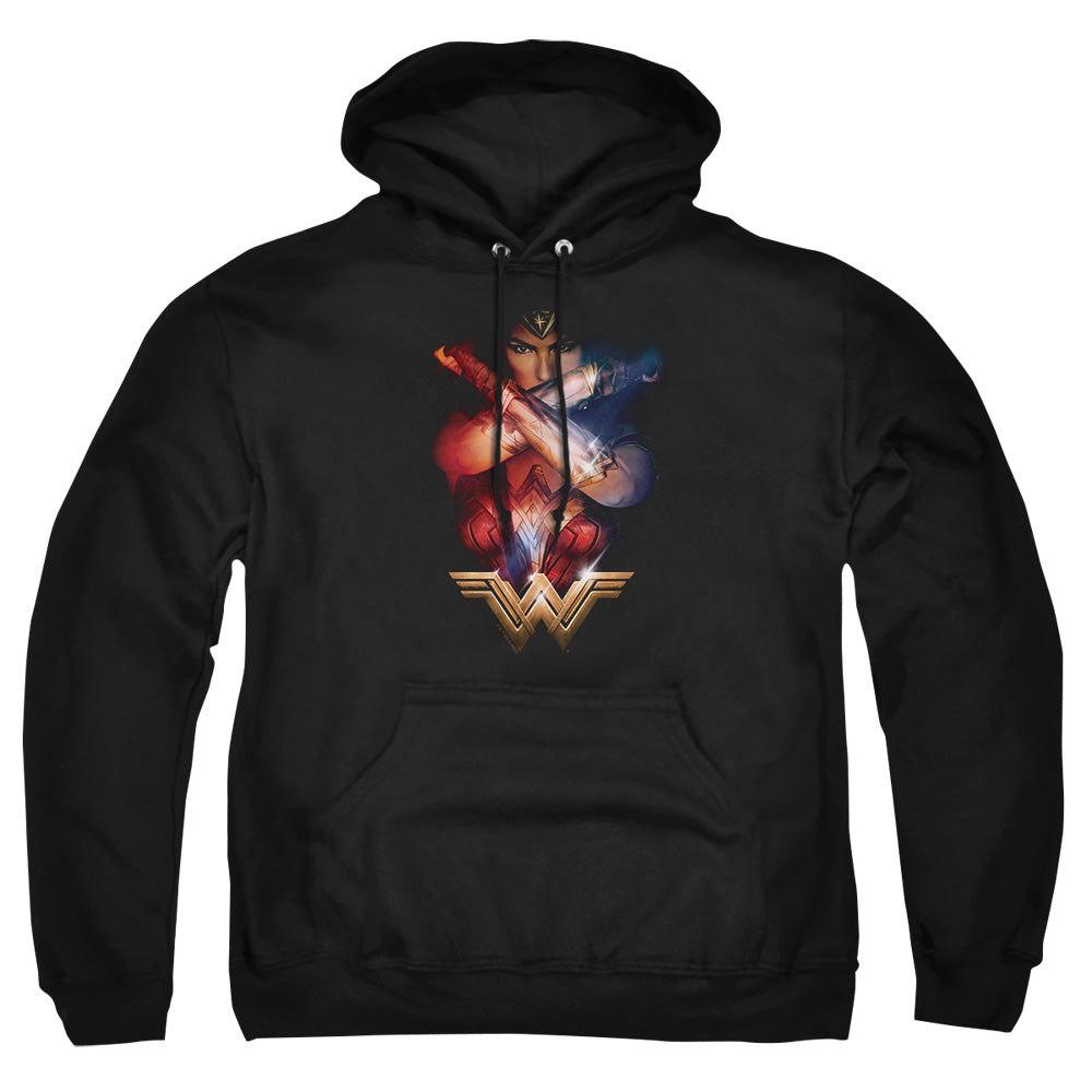 Wonder Woman Movie Arms Crossed Mens Hoodie Black Officially Licensed