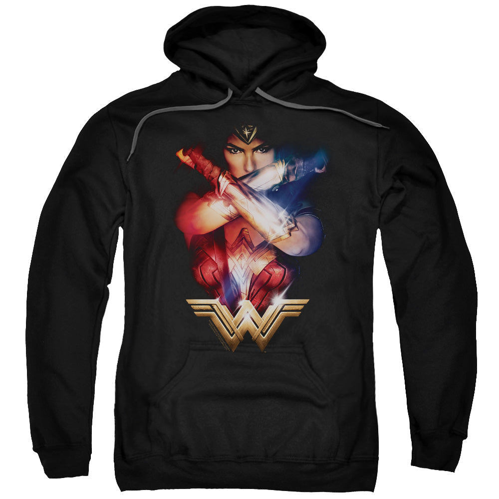 Wonder Woman Movie Arms Crossed Mens Hoodie Black Officially Licensed