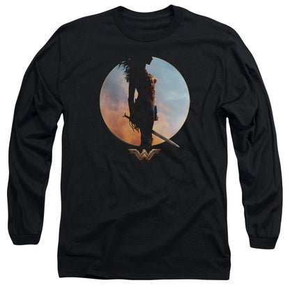 Wonder Woman Movie Wisdom And Wonder Mens Long Sleeve Shirt Black Officially Licensed