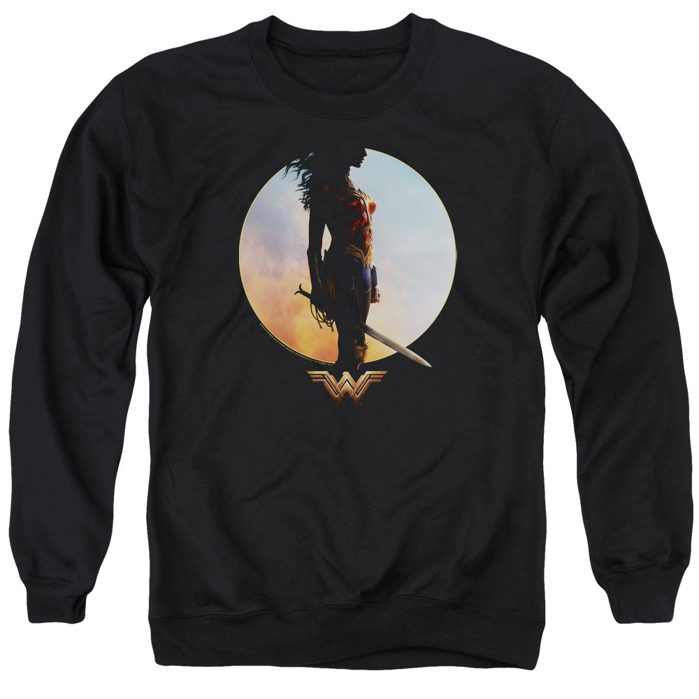 Wonder Woman Movie Wisdom And Wonder Mens Crewneck Sweatshirt Black Officially Licensed