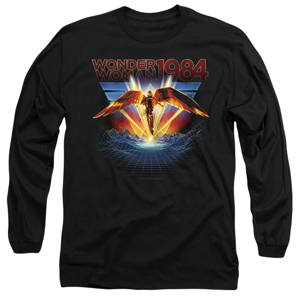 Wonder Woman 84 84 Metal Mens Long Sleeve Shirt Black Officially Licensed
