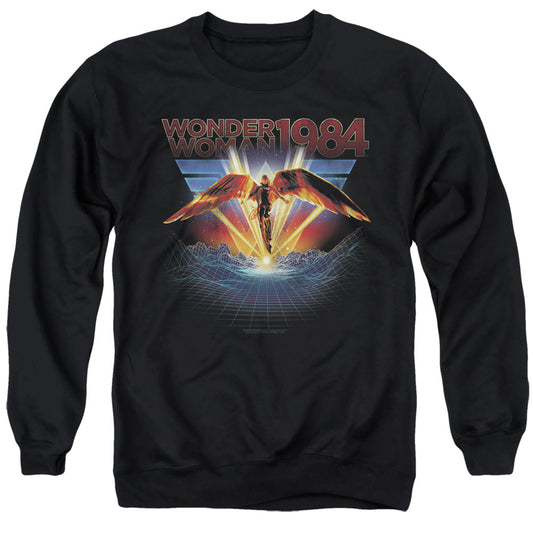Wonder Woman 84 84 Metal Mens Crewneck Sweatshirt Black Officially Licensed