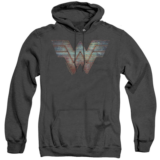 Wonder Woman 84 Static Logo Mens Heather Hoodie Black Officially Licensed
