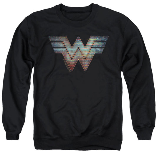Wonder Woman 84 Static Logo Mens Crewneck Sweatshirt Black Officially Licensed