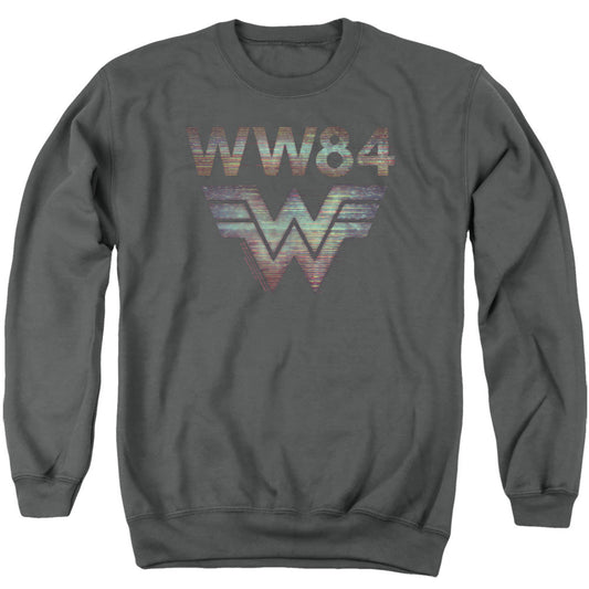 Wonder Woman 84 Static Tv Lines Mens Crewneck Sweatshirt Charcoal Officially Licensed