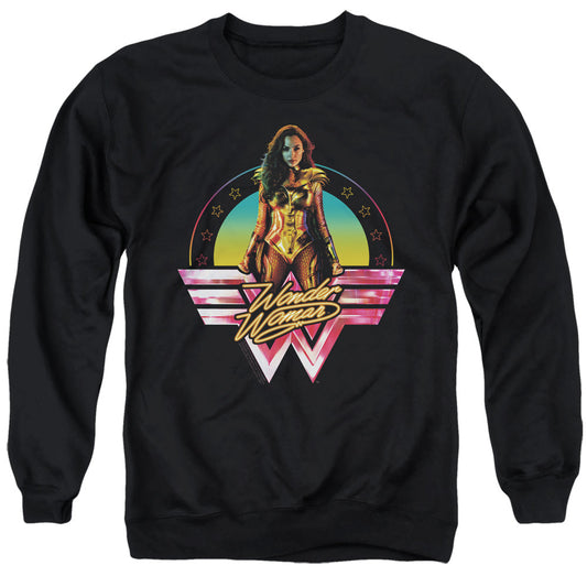 Wonder Woman 84 Color Pop Mens Crewneck Sweatshirt Black Officially Licensed