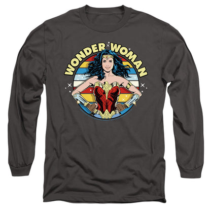 Wonder Woman 84 Woman Of Wonder Mens Long Sleeve Shirt Charcoal Officially Licensed