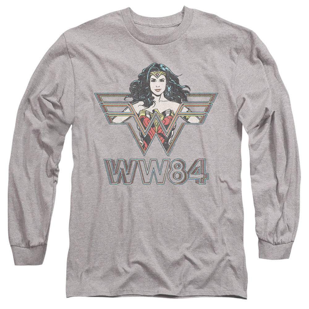 Wonder Woman 84 In Symbol Mens Long Sleeve Shirt Athletic Heather Officially Licensed