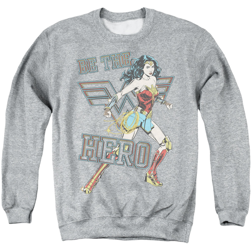 Wonder Woman 84 Be The Hero Mens Crewneck Sweatshirt Athletic Heather Officially Licensed