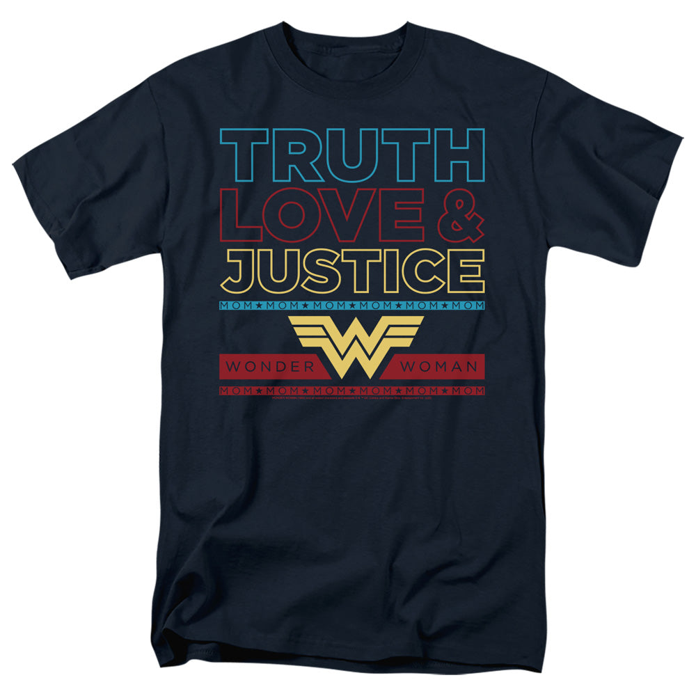 Wonder Woman 84 Truth Love Justice Mens T Shirt Navy Officially Licensed