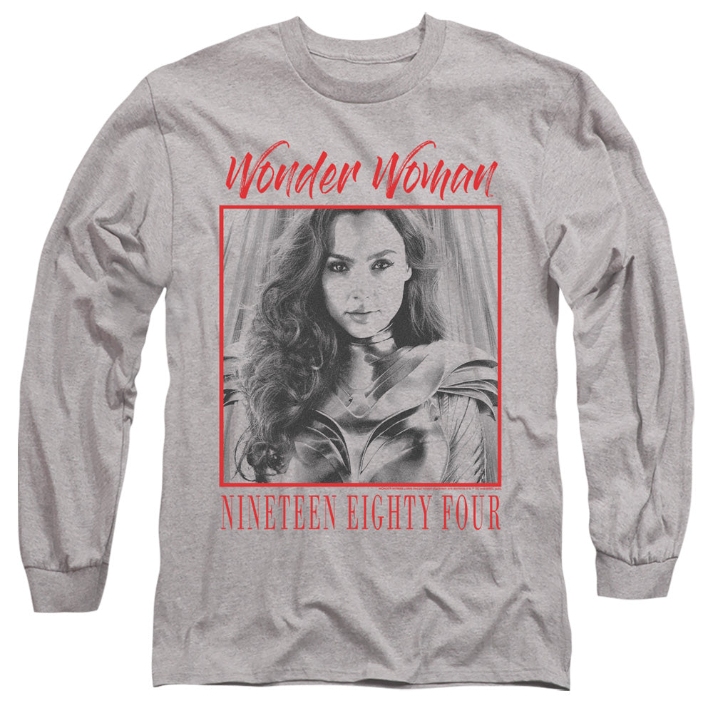 Wonder Woman 84 Wonder Chic Mens Long Sleeve Shirt Athletic Heather Officially Licensed