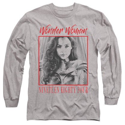 Wonder Woman 84 Wonder Chic Mens Long Sleeve Shirt Athletic Heather Officially Licensed