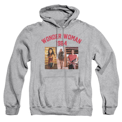 Wonder Woman 84 Collegiate Montage Mens Hoodie Athletic Heather Officially Licensed