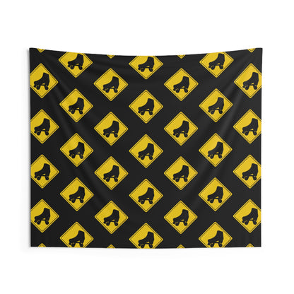 Warning Skater Indoor Wall Tapestry