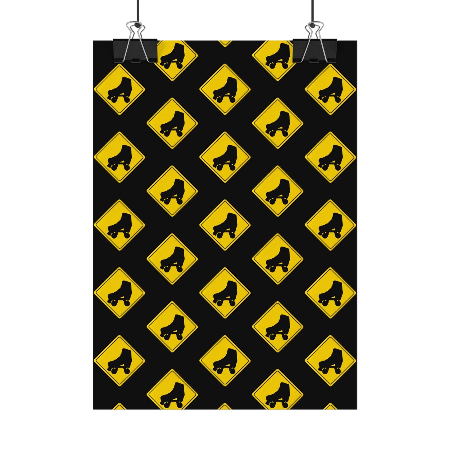 Warning Skater Rolled Poster