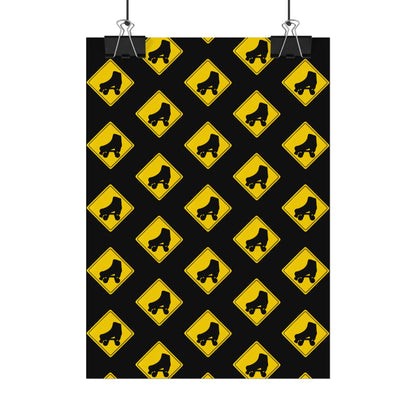 Warning Skater Rolled Poster