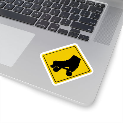 Warning Skater Sticker