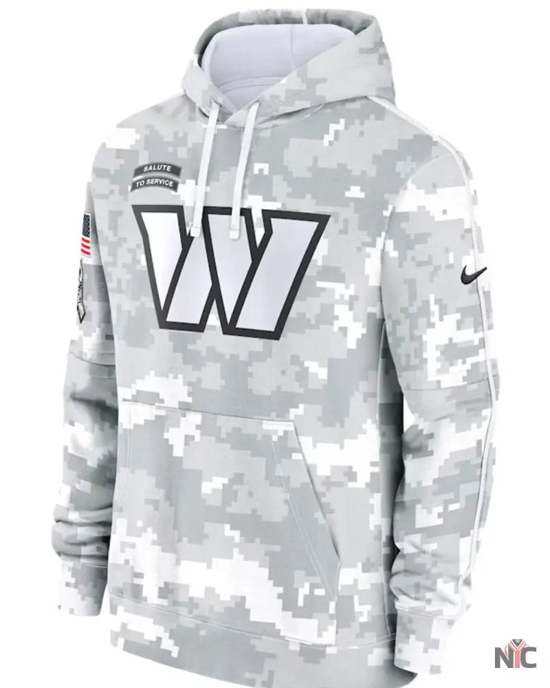 Washington Commanders Salute To Service Camo 2024 Hoodie