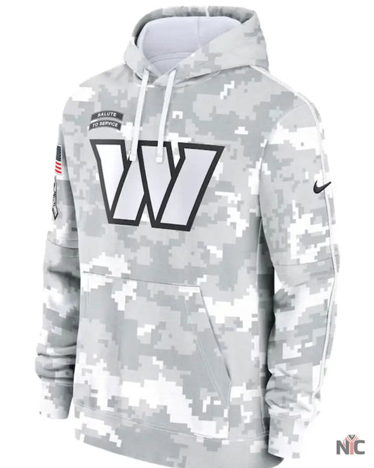 Washington Commanders Salute To Service Camo 2024 Hoodie