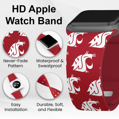 Washington State Cougars HD Apple Watch Band