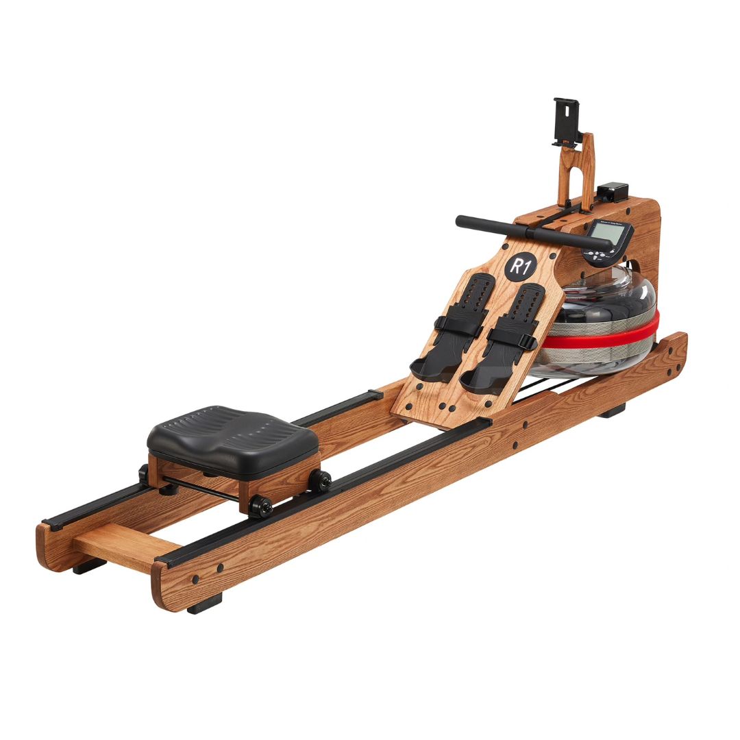 Water Rower - Muscle D Fitness - Wooden Seated Adjustable Water Rower