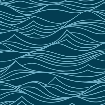 Small Reusable Cloth Furoshiki Gift Wrap | Whales & Waves