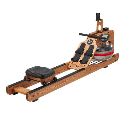 Water Rower - Muscle D Fitness - Wooden Seated Adjustable Water Rower