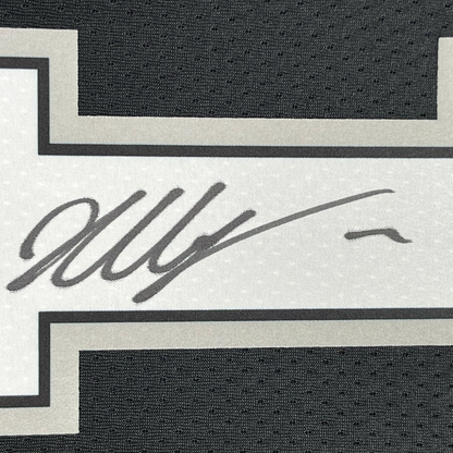 Framed Autographed/Signed Victor Wembanyama 35x39 San Antonio Spurs Black Authentic Swingman Basketball Jersey Fanatics COA