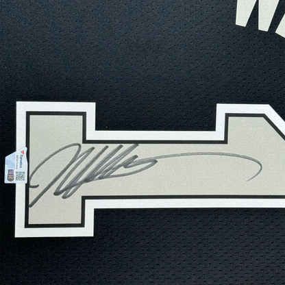 Framed Autographed/Signed Victor Wembanyama 35x39 San Antonio Spurs Black Authentic Swingman Statement Edition Basketball Jersey Fanatics COA