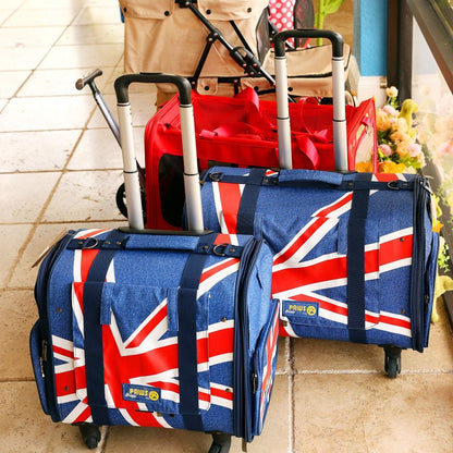 Union Jack Four-Wheel Pet Carrier