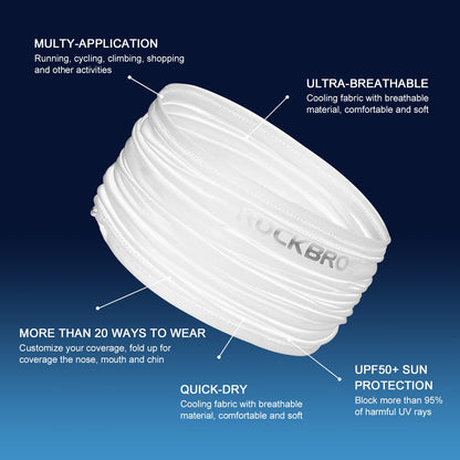 ROCKBROS Cooling Neck Gaiter Bandana Face Mask  Summer Half Face Scarf  for Cycling Fishing - Triathlete Store