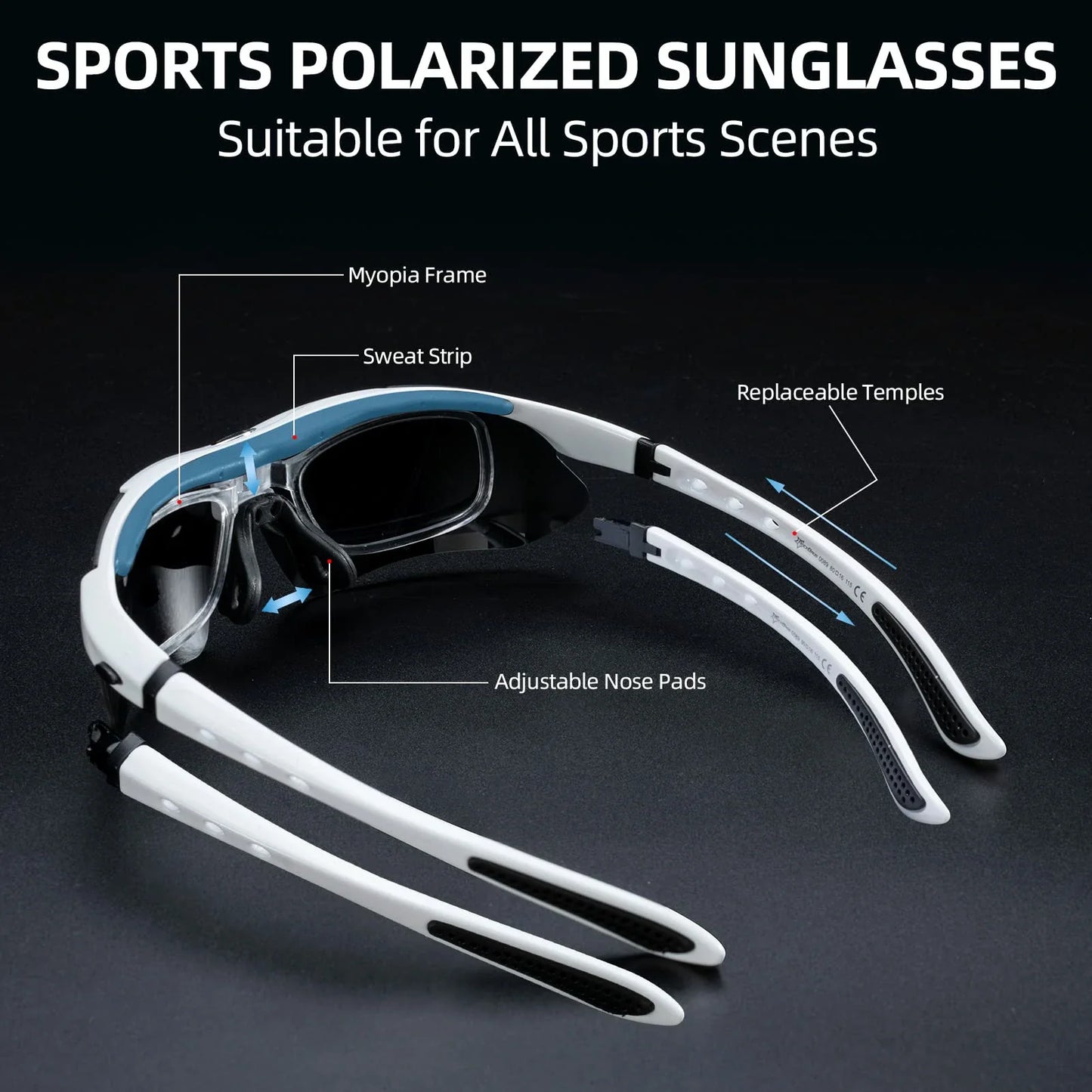 ROCKBROS Polarized Sports Sunglasses UV Protection Cycling Glasses