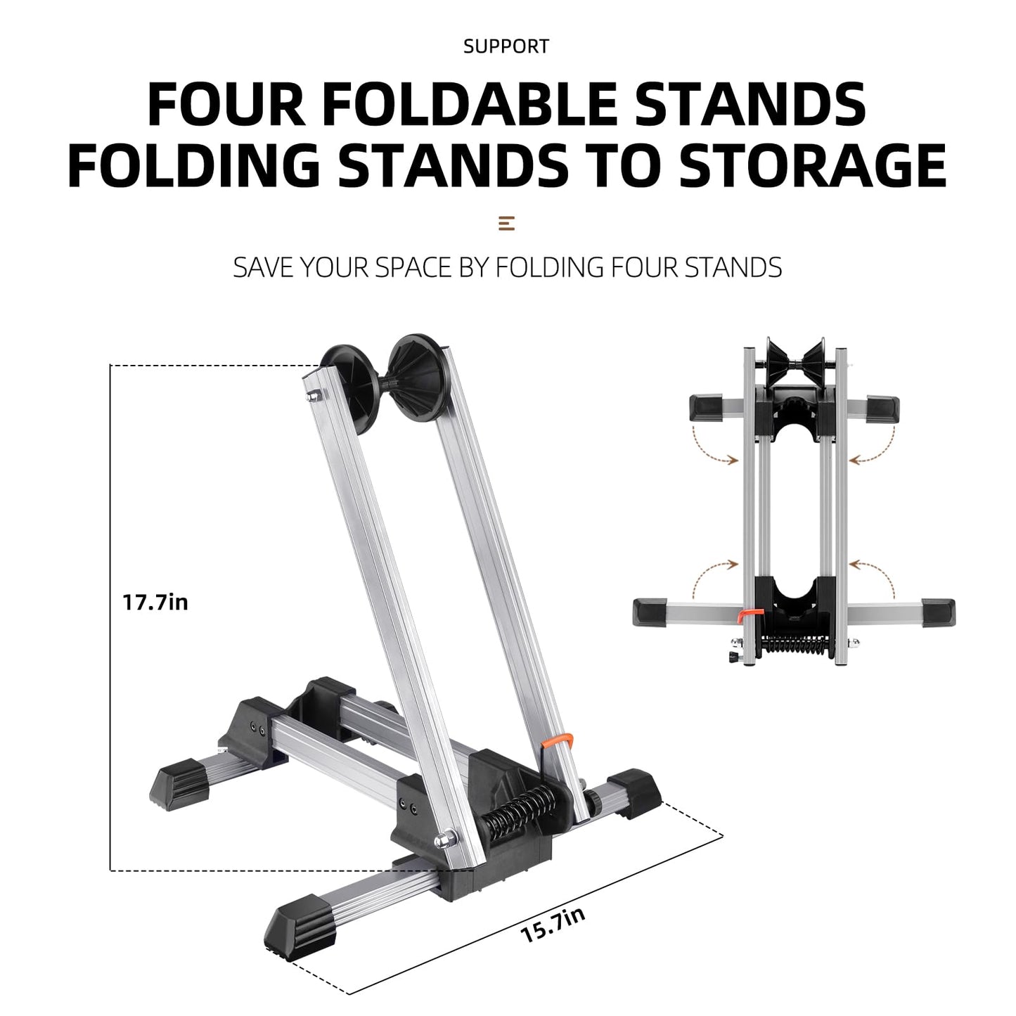 ROCKBROS Foldable Alloy Bike Stand for 20"-29" Wheels
