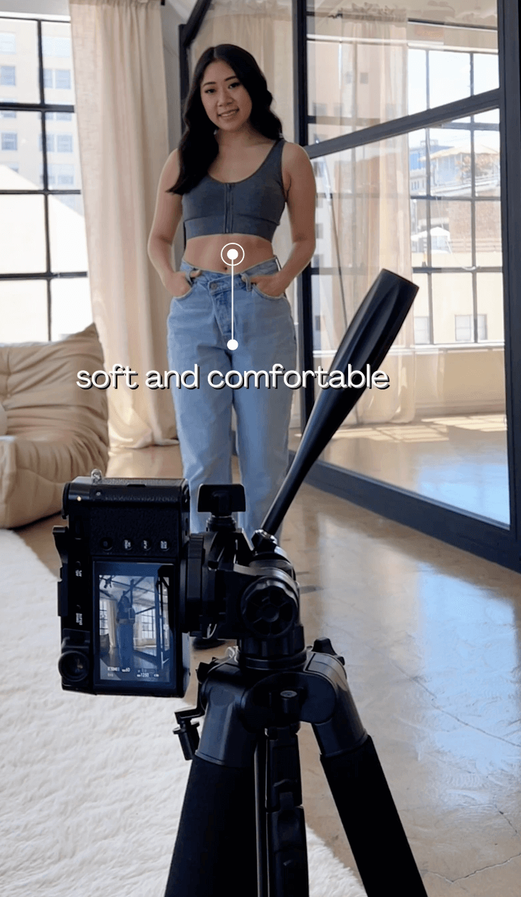 Wilderness Front‑Closure Cotton Bralette - Grey