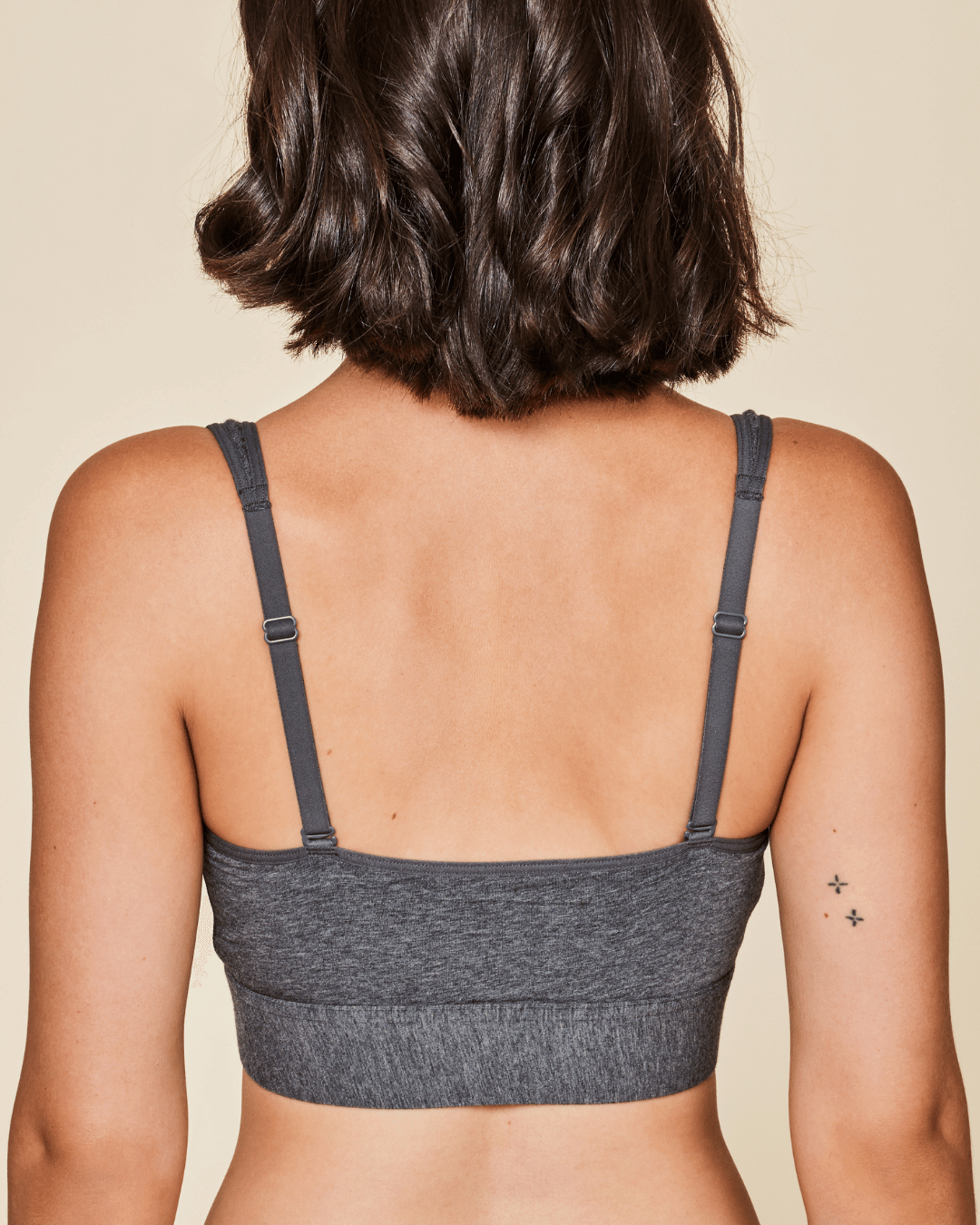 Wilderness Front‑Closure Cotton Bralette - Grey