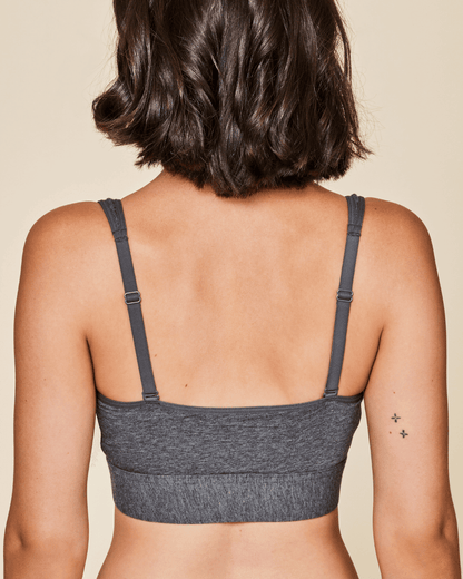 Wilderness Front‑Closure Cotton Bralette - Grey