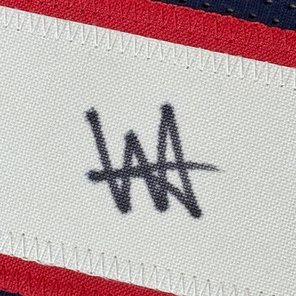 Framed Autographed/Signed Will Anderson Jr. 35x39 Houston Blue Football Jersey PSA/DNA COA