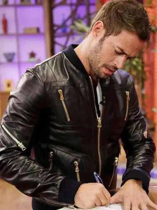 William Levy Despierta America Black Leather Jacket