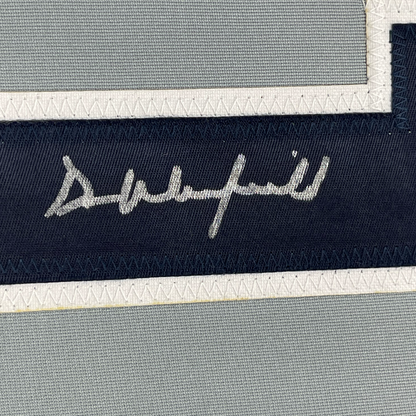 Framed Autographed/Signed Dave Winfield 35x39 New York Grey Baseball Jersey JSA COA