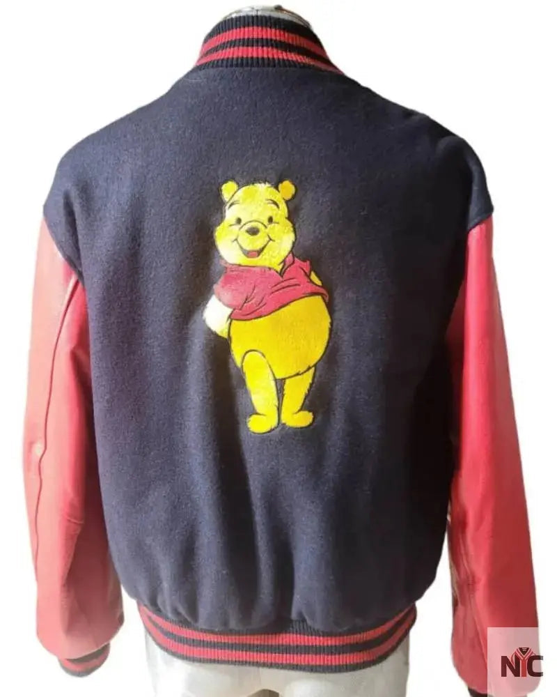 Winnie The Pooh Blue And Red Varsity Jacket