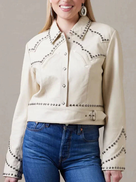 Women Rodeo Done & Dusted Leather Jacket