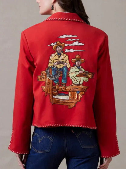Women Rodeo Stampede Valley Red Jacket