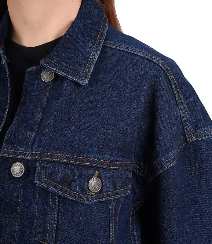 Women's Dark Blue Oversized Denim Jacket