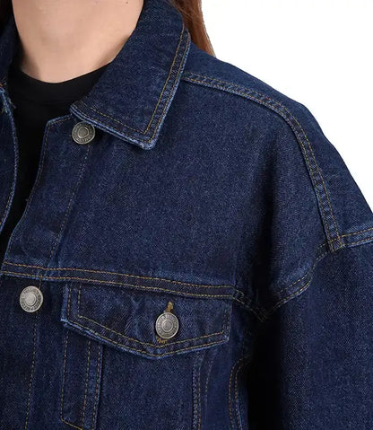 Women's Dark Blue Oversized Denim Jacket