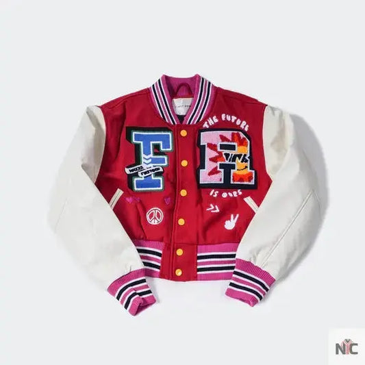 Women’s First Row The Future Is Ours League Red Varsity Jacket